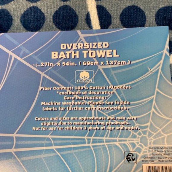 Marvel Spider-Man Oversized Bath Beach Towel Kids with Locker Loop Red Blue - Picture 7 of 9